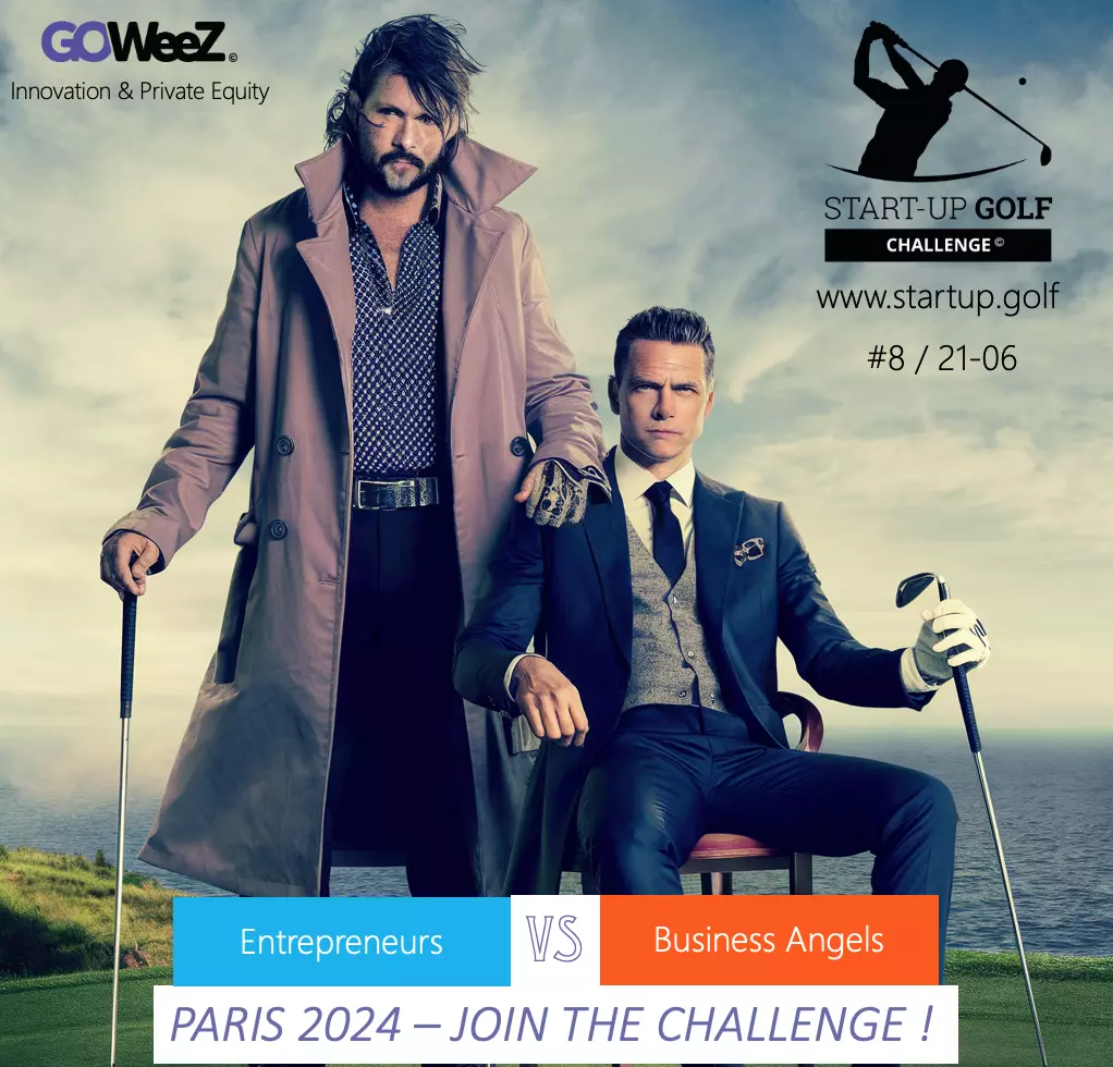 START-UP GOLF CHALLENGE - Paris 2024 - 2 players on the green waiting for your registration